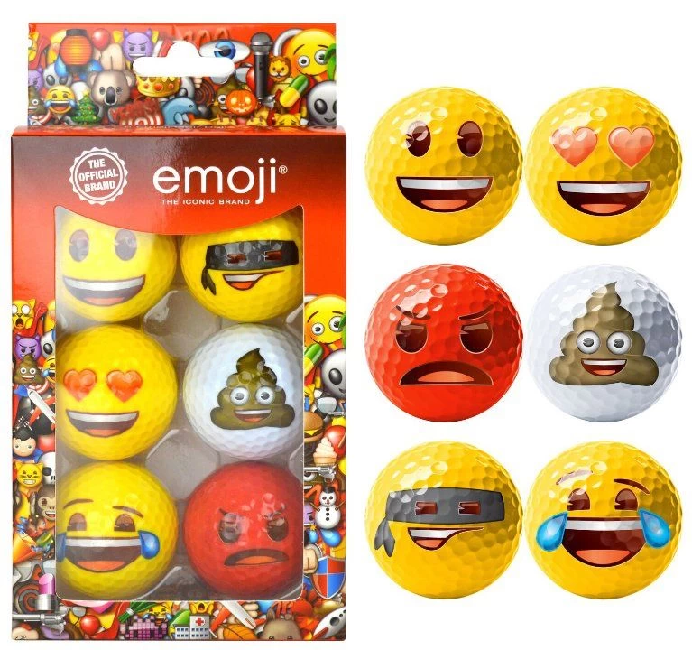 Second Chance Novelty Emoji Golfballs 6-pack - Afbeelding 2